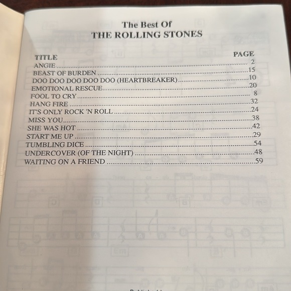 Hot Rock and The Rolling Stones Sight and Sound Easy ABC Music Books - Picture 5 of 7